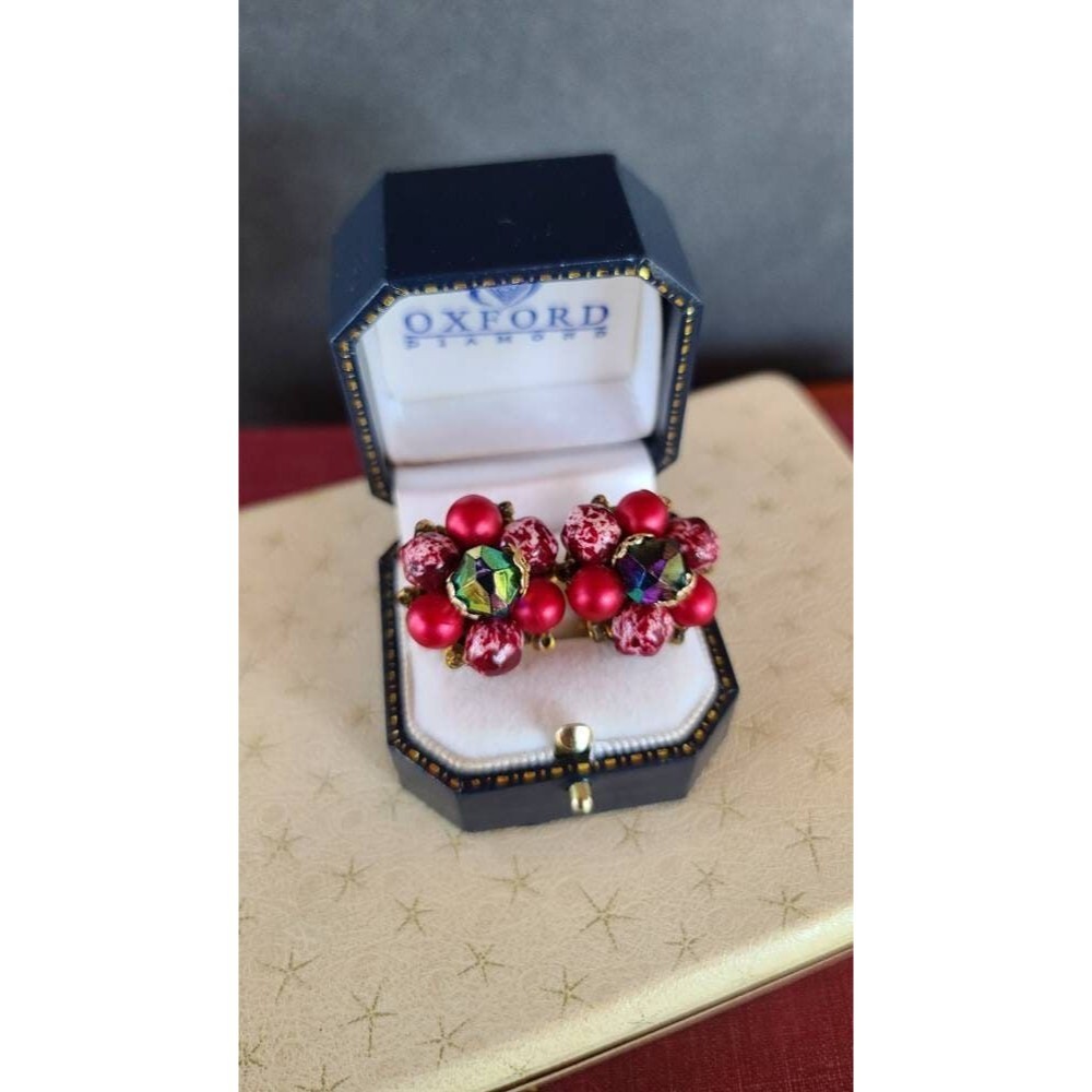 Hong Kong Beaded Clip-on Earrings